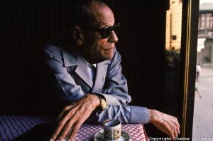 Naguib Mahfouz - Naguib Mahfouz at the Ali Baba Cafe in Cairo, Egypt